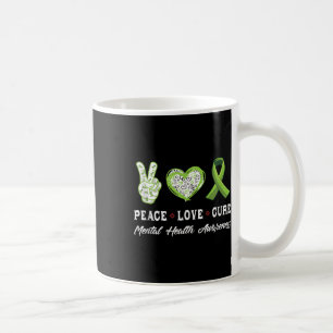Peace Love Cure Mental Health Awareness Men Women Coffee Mug
