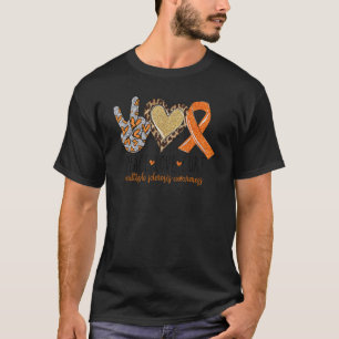 Peace Love Cure Multiple Sclerosis Awareness Ms Wa T-Shirt