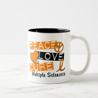 Peace Love Cure Multiple Sclerosis MS Two-Tone Coffee Mug