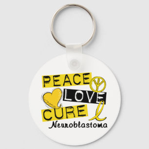 Peace Love Cure Neuroblastoma Key Ring