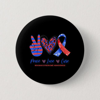 Peace Love Cure Noonan Syndrome Awareness 6 Cm Round Badge