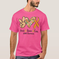 Peace Love Cure Orange Ribbon ADHD Awareness Gifts