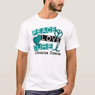 Peace Love Cure Ovarian Cancer T-Shirt