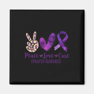 Peace love Cure Overdose Awareness Ribbon Magnet