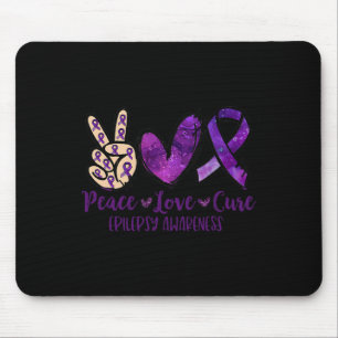 Peace love Cure Overdose Awareness Ribbon Mouse Mat