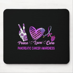 Peace Love Cure Pancreatic Cancer Awareness 1 Mouse Mat