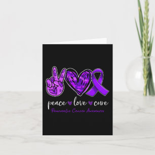 Peace love cure Pancreatic Cancer Awareness month Card