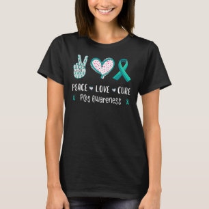 Peace Love Cure Pcos Awareness Men Women Kids Pcos T-Shirt