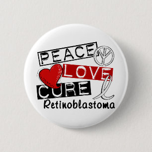 Peace Love Cure Retinoblastoma 6 Cm Round Badge