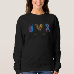 Peace Love Cure Rheumatoid Arthritis Awareness Hop Sweatshirt