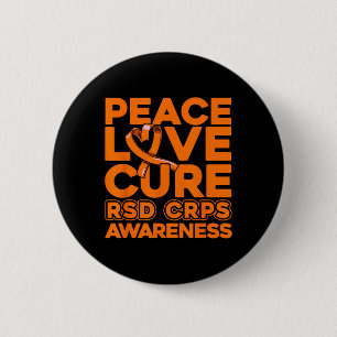 Peace Love Cure Rsd Crps Awareness 1 6 Cm Round Badge