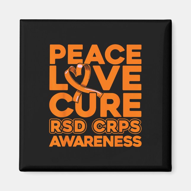 Peace Love Cure Rsd Crps Awareness 1  Magnet (Front)