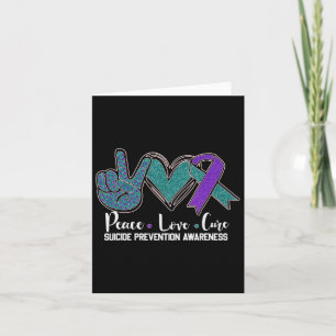 Peace Love Cure Suicide Prevention Awareness 1 Card