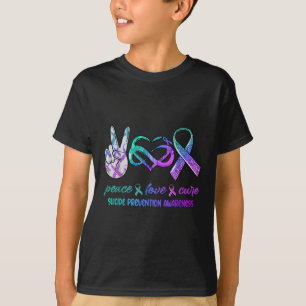 Peace Love Cure Suicide Prevention Awareness T-Shirt