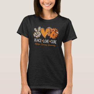 Peace Love Cure Sunflower Multiple Sclerosis Aware T-Shirt
