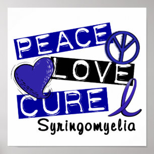 Peace Love Cure Syringomyelia Poster