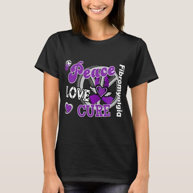 Peace Love Cure  T-Shirt (Front)