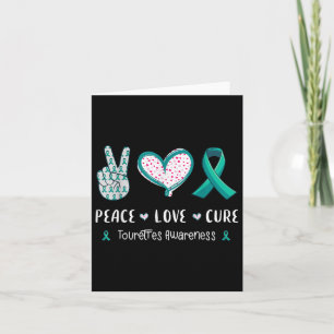Peace Love Cure Tourette Syndrome Awareness Men Card