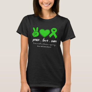 Peace Love Cure Traumatic Brain Injury Women TBI A T-Shirt