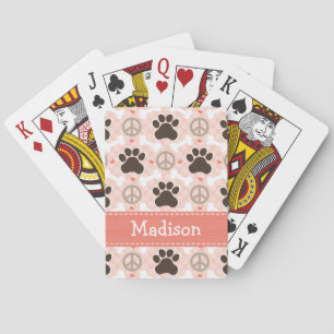 Peace Love Dachshund Playing Cards