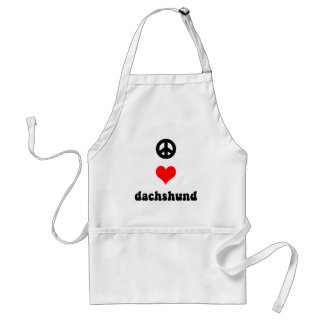 Peace love Dachshund Standard Apron
