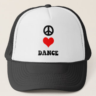 Peace Love Dance Trucker Hat