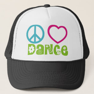 Peace Love Dance Trucker Hat