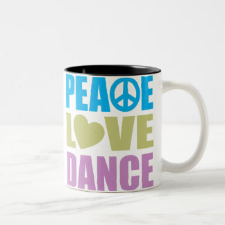 Peace Love Dance Two-Tone Coffee Mug