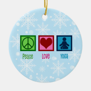 Peace Love Debate Team Ceramic Ornament yoga