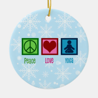 Peace Love Debate Team Ceramic Ornament yoga