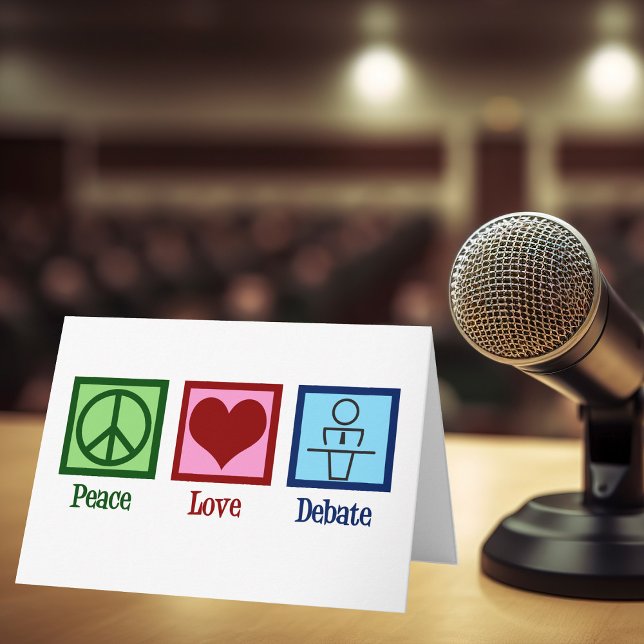 Peace Love Debate Team Holiday Card (Creator Uploaded)
