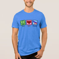 Peace Love Democrat Cute Blue Donkey