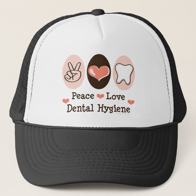 Peace Love Dental Hygiene Hat (Front)