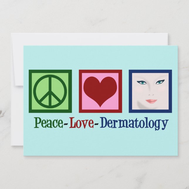 Peace Love Dermatology Holiday Card (Front)