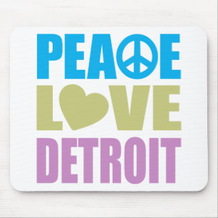 Peace Love Detroit Mouse Mat