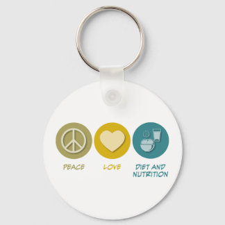 Peace Love Diet and Nutrition Key Ring