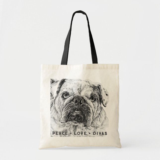 PEACE  * LOVE * DIVAS TOTE (Front)