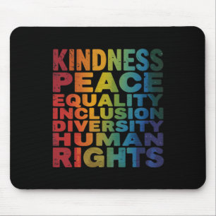Peace Love Diversity Inclusion Equality Black Hist Mouse Mat