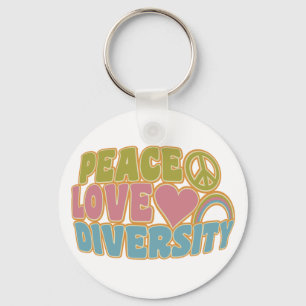 PEACE LOVE DIVERSITY key chain