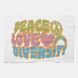 PEACE LOVE DIVERSITY kitchen towels