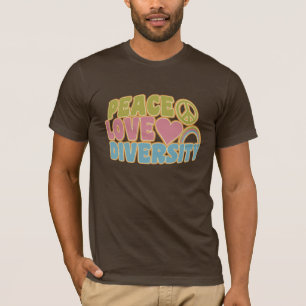 PEACE LOVE DIVERSITY shirt – choose style & colour