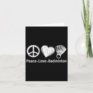 Peace Love Dminton Funny Sports Player Coach Graph Card