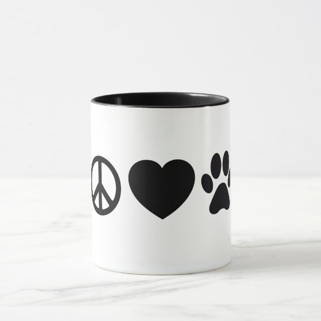 Peace, Love & Dogs 11 oz Combo Mug (Center)