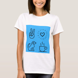 Peace Love Dogs and Coffee T-Shirt
