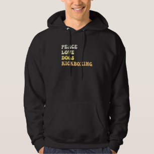 Peace Love Dogs Kickboxing Retro Hoodie