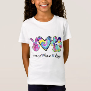 Peace Love Dogs Lover Puppy Paw Dog T-Shirt