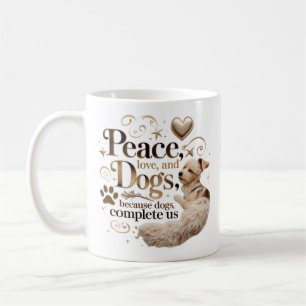 Peace, Love & Dogs Mug