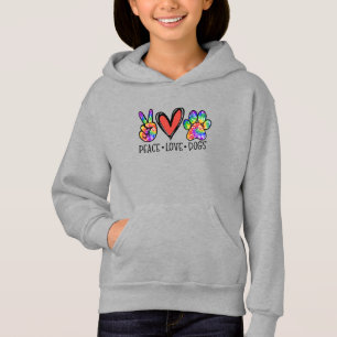 Peace Love Dogs Paws Tie Dye Rainbow Animal Rescue