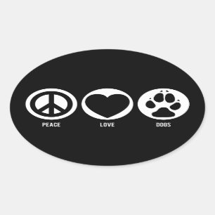 Peace Love Dogs Sticker