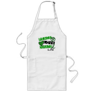 PEACE LOVE DONATE LIFE LONG APRON